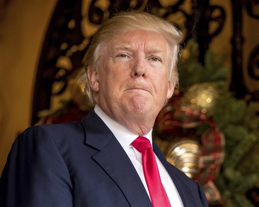 El presidente electo Donald Trump en un encuentro con la prensa en Mar-a-Lago, Palm Beach, Florida, el 21 de diciembre del 2016. (AP Photo/Andrew Harnik)
